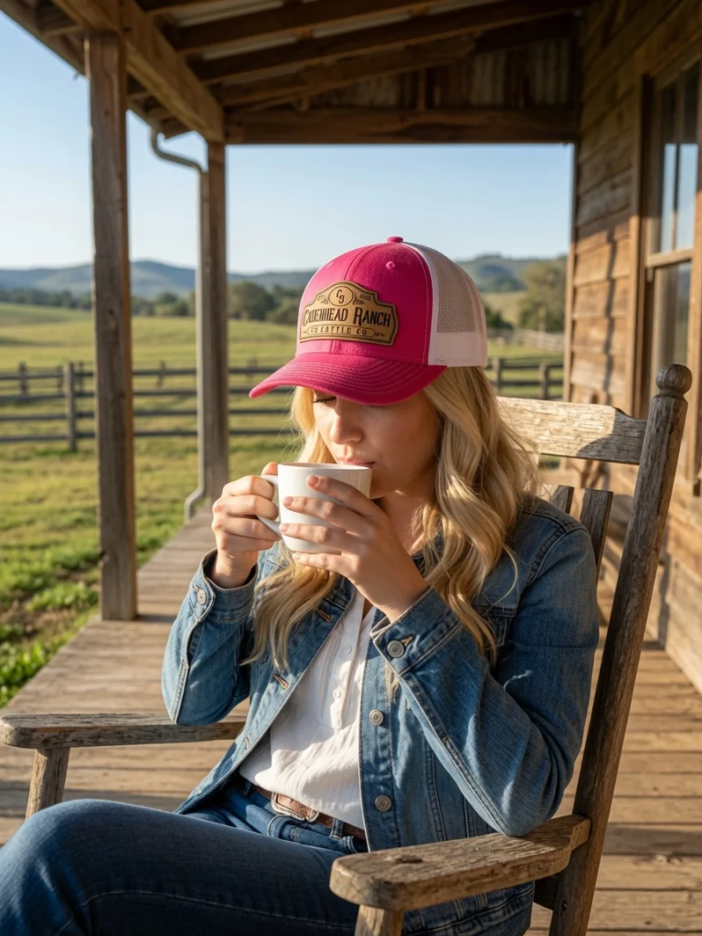 Cadenhead Ranch Neon Pink Cap.