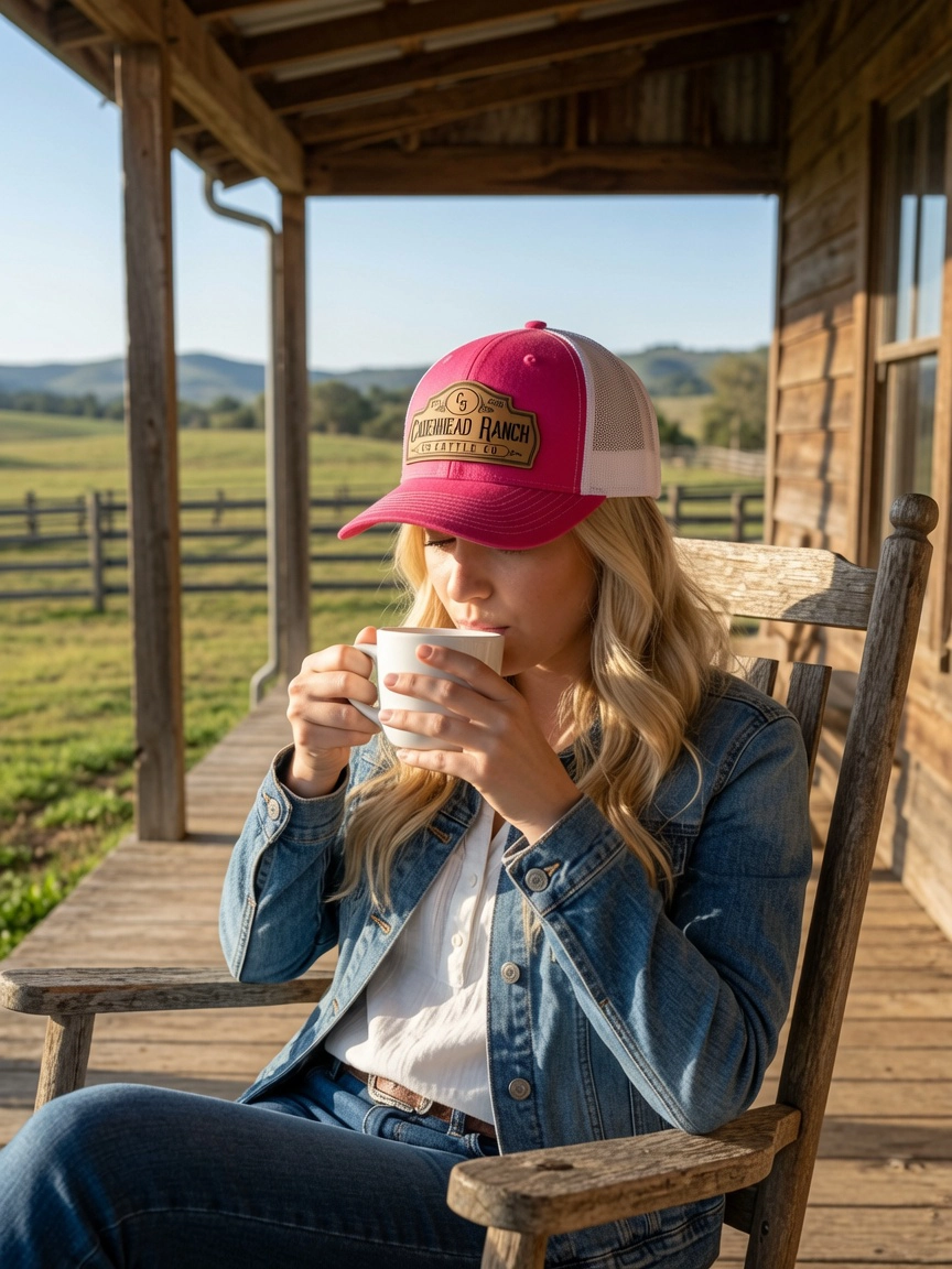 Cadenhead Ranch Neon Pink Cap.